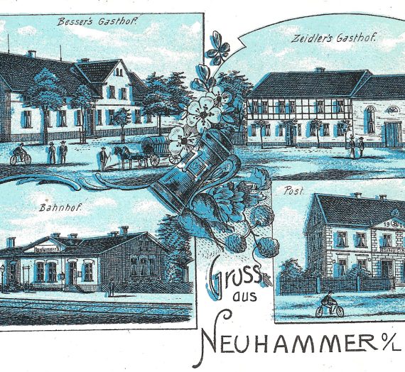 Neuhammer Oberlausitz – Widokówka wieloobrazkowa