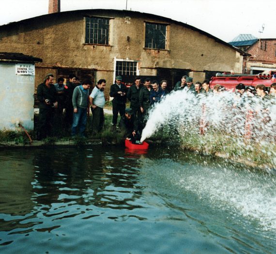 Tartak w Jagodzinie – basen ppoż – 1993r.