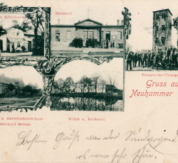 Neuhammer Oberlausitz – Pocztówka wieloobrazkowa 1903r.